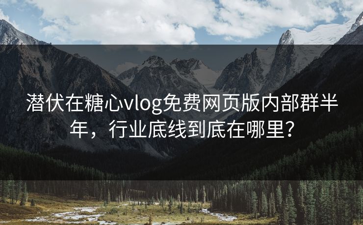 潜伏在糖心vlog免费网页版内部群半年，行业底线到底在哪里？